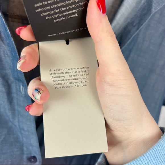 Nau Short Sleeve Twisted Shirt Dress, size 10 NWT - Picture 5 of 13